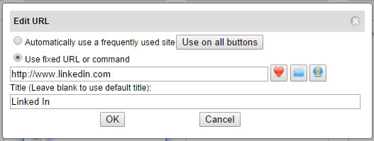 define quick-dial button link