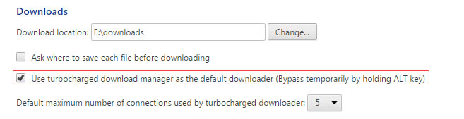download manager options