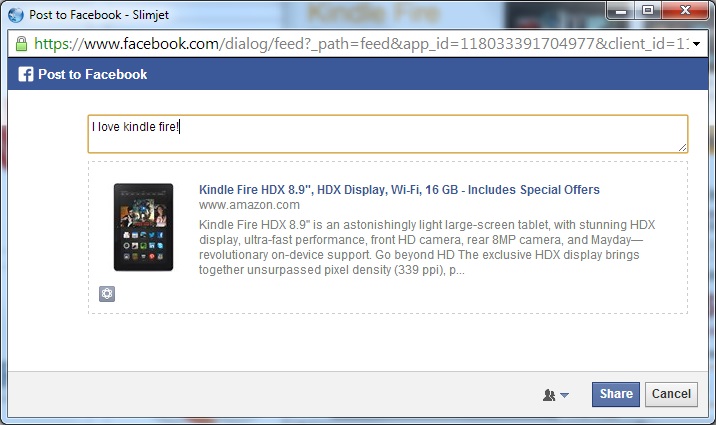 how do i share to my facebook page