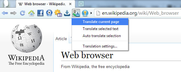 translation menu